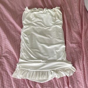 Shein strapless white dress size M